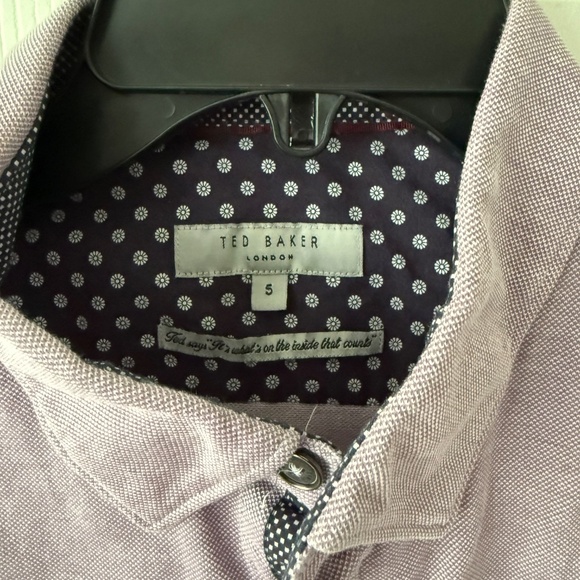 Ted Baker Chambray-style Cameron-cuff Button Down Size 5 - Picture 3 of 5